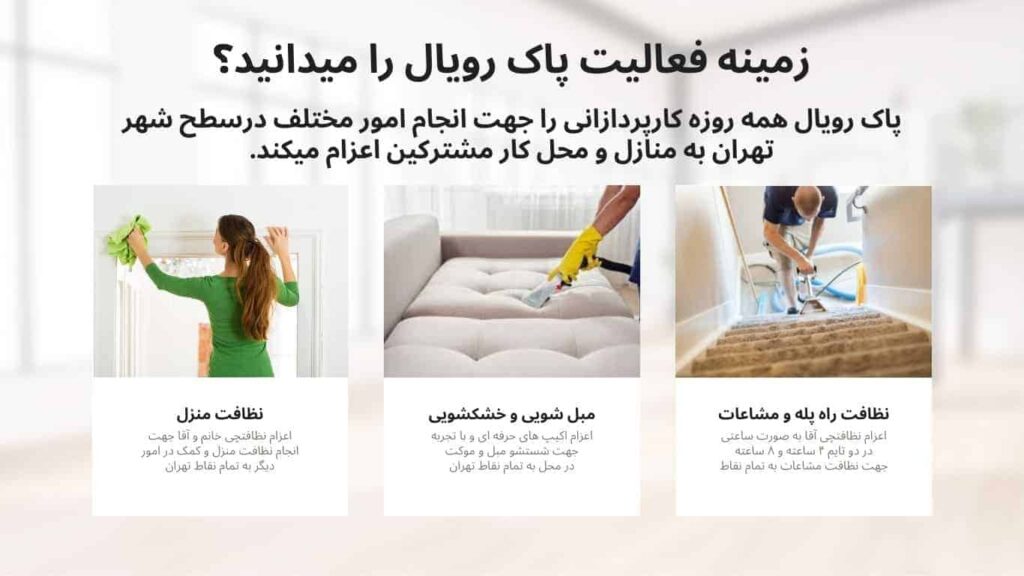 شرکت خدماتی نظافتی تهران نو